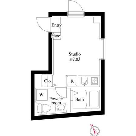 プランドール北千住の物件間取画像